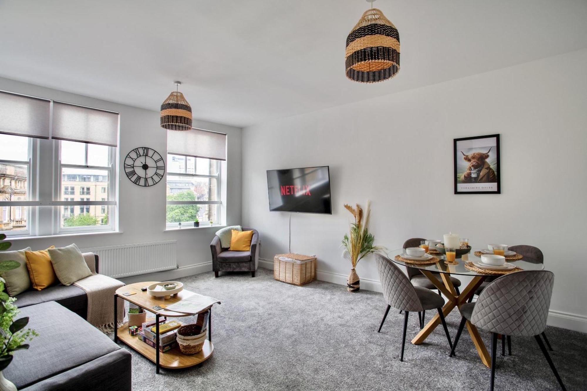 The Yorkshire Crown - Luxury Apartment - Free Parking Nearby Harrogate Exterior foto